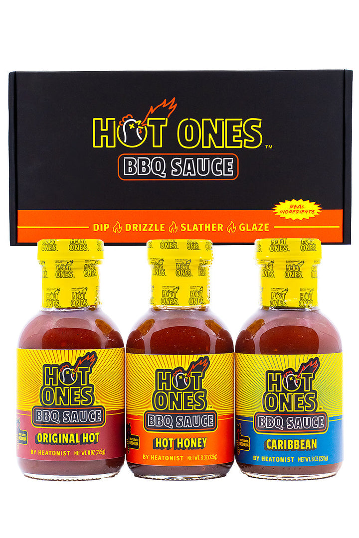 Hot Ones BBQ Trio Pack (Original / Hot Honey / Caribbean) A5