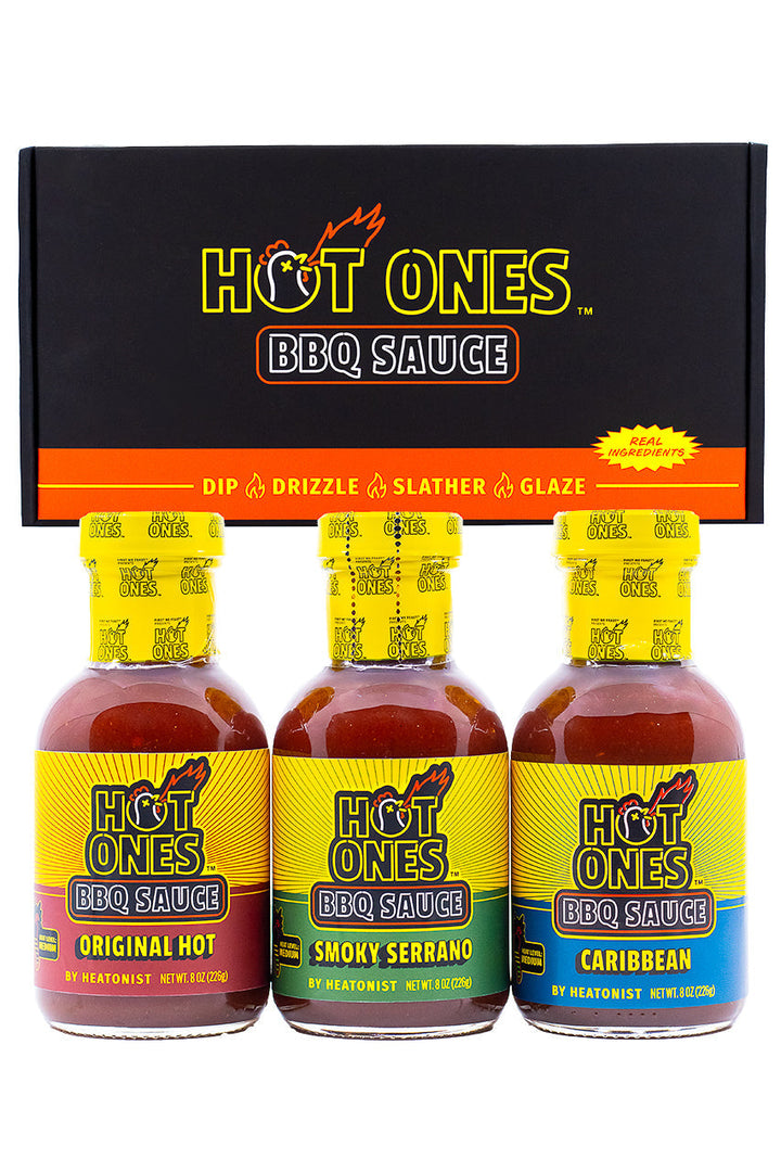 Hot Ones BBQ Trio Pack (Original / Smoked Serrano / Caribbean) D7
